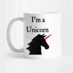 I'm A Unicorn Pink and Black Mug